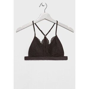 Cotton On Body Candice Wire Free Lace bralette in Black Size Small
